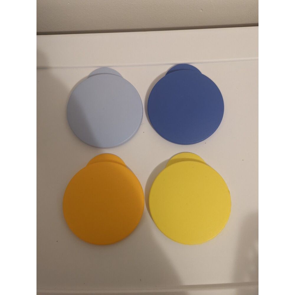 Tupperware Impressions Tumbler Replacement Lids 3516A No Straw Holes set‎ of 4